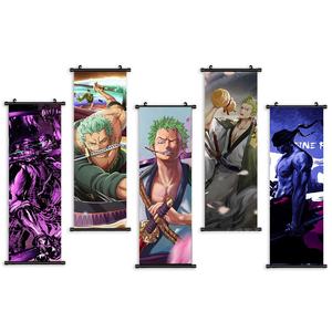 Cuadros Decorativos en Lienzo con Diseño de Anime de Alta Definición, Pintados con Spray, de <span class=keywords><strong>Zoro</strong></span> y <span class=keywords><strong>Luffy</strong></span>, Murales, Pancartas para Dormitorio - Product Image 5