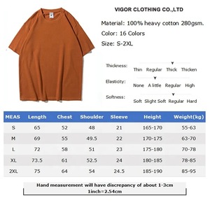 <span class=keywords><strong>Camiseta</strong></span> de manga corta de algodón pesado con cuello redondo de 280G para hombres y mujeres, <span class=keywords><strong>camiseta</strong></span> de base de tarjeta de moda holgada de media manga de algodón blanco puro para parejas - Product Image 3