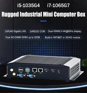 Máy Tính Pc Mini Công Nghiệp Với <span class=keywords><strong>Intel</strong></span> <span class=keywords><strong>Core</strong></span> I5 1035G1/<span class=keywords><strong>I7</strong></span> 1065G7 4Core 8Threads CPU 2LAN 2COM RS232 Máy Tính Để Bàn Kim Loại Gồ Ghề - Product Image 3
