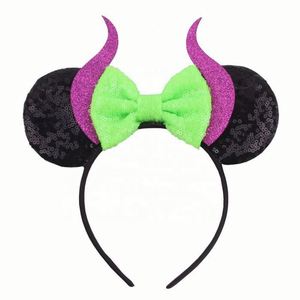 Diadema de Halloween con Cuernos de Diablo y Orejas de Ratón para Mujeres y Niños, Accesorios para el Cabello de Disfraces para Fiestas, Material Brillante, Talla Única - Product Image 4