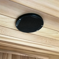 Sauna extérieur 2026 en bois de cèdre rouge, couleur bois naturel, double banc, vapeur sèche, poêle électrique 6 kW, 4 personnes - Grande Vente