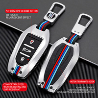 Étui de protection pour clé de voiture en alliage de zinc et gel de silice pour Peugeot 408 Citroën Versailles C5X Sega Tianyi DS Porte-clés Porte-clés Sac