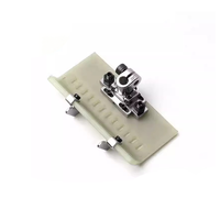 Pied presseur multi-aiguilles en plastique Téflon avec guide de bord réglable pour machines à 12/13 aiguilles, pied presseur élastique