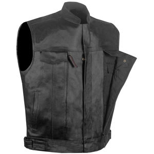 Chaleco de Cuero para Hombre, Casual, Transpirable, de Invierno, Piel de Vaca Genuina, Personalizado, con Múltiples Bolsillos y Manga Larga, Venta al Por Mayor - Product Image 3