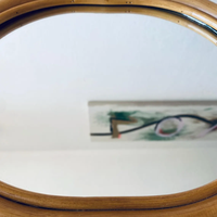 En gros Pas Cher Rotin Osier Mur Monté Miroir Artisanat Décor À La Maison pour Salon Chambre Hôtel