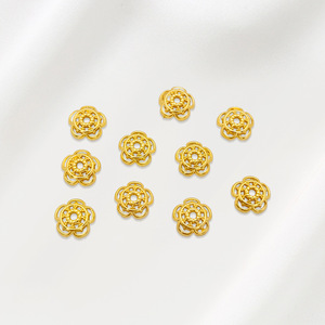 Gold Plated Alloy <b>Flower</b> Shape Jewelry Findings For <b>Bracelet</b> Making GP-24 Meander Pattern - Product Image 2