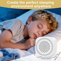 Mini machine à bruit blanc suspendable pour bébé avec veilleuse 7 couleurs, rechargeable, apaisant pour le sommeil des nourrissons, idéal pour poussette et voyage