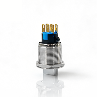 Commutateurs sélecteurs mécaniques 22mm 2NO2NC 3 positions Laiton Plastique 24V 3A Tête de borne à broches pour contrôle industriel IP40 50000 cycles