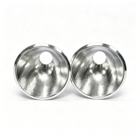 Réflecteur en alliage d'aluminium pour lampe simple, finition haute brillance, collimation précise, faisceau uniforme pour lampe torche LED