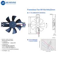 Ventilateurs AM12025L18S 18V DC à roulement à manchon, ventilateurs à support 1225, ventilateur de refroidissement silencieux 12V 12025 pour cuisinière à induction
