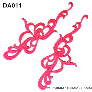 Accessorio per abito in pizzo multicolore ricamato in bianco e nero tessuto patch accessori per pizzo DA011 - Product Image 2