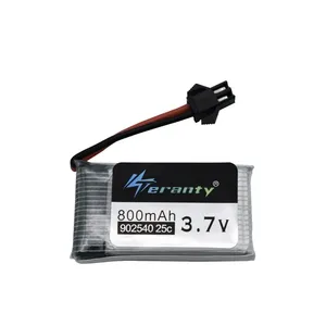 Batteria Lipo 3.7V 800mAh 25C per Droni Syma X5 X5S X5SC X5SW TK M68 CX-30 CX-30 K60 905 V931 RC Drone 902540 - Product Image 5