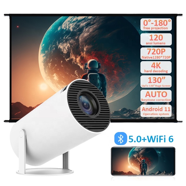 NEW Upgrade Projector Android 11 4K Business Education HY300 Full HD 1080P Office Home Smart Portable 720P Mini Projectors