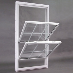Mỹ thiết kế 82 Series nhựa ống thép đôi cửa sổ Lowe kính đôi treo uPVC <span class=keywords><strong>Windows</strong></span> - Product Image 1