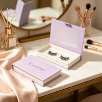 Boîte rigide en forme de livre pour faux cils, emballage cadeau cosmétique pour cils