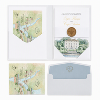 Lot complet d'invitations de mariage en gros – Cartes de vœux personnalisées, style et couleur au choix, impression numérique, estampage à chaud