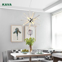 Lampe LED suspendue en acrylique chromé de petite taille, boule d'étincelle de style nordique et moderne