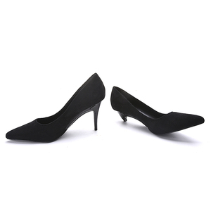 Vente en gros 2025 – Escarpins pliables pour femmes en cuir véritable, talons polyvalents fins, chaussures de mariée à bout pointu et talon haut - Product Image 5