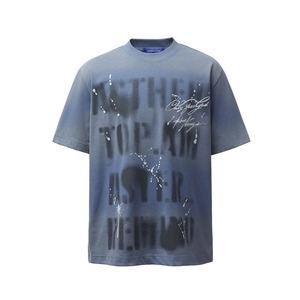Nouvelle collection été 2026 : Short en coton épais style streetwear américain rétro, coupe ample, respirant, anti-humidité, avec lettres graffiti vieillies - Product Image 2