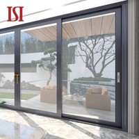 Margo 2 pintu geser kaca aluminium standar Australia merek Top untuk teras luar ruangan kaca ganda Prancis tahan air