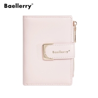 Dompet Kartu Kulit PU Wanita, Dompet Tipis Warna Solid, Slot Multi-Kartu, Dompet Kartu Bisnis Sederhana, Grosir