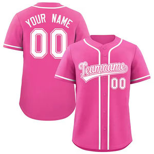 Personnalisation d'usine pas cher Sublimation 100% tissu polyester évacuation de la sueur maillot de baseball respirant - Product Image 6