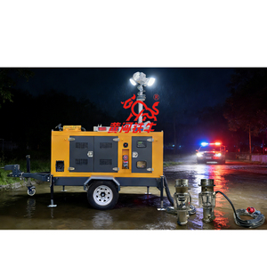 Pompa d'Acqua Portatile a LED con Motore Diesel per Illuminazione Esterna e Emergenze - Product Image 5