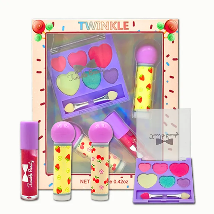 Oem/Odm Qualität Fabrik Direkte Anpassung und Verkaufs handbuch Make-up-Box Kinder Make-up-Set Kosmetik spielzeug für Kinder