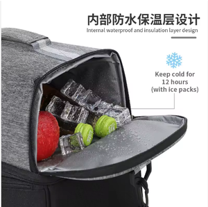 Multi-Colors Bento Bags <b>Insulated</b> Color-block with Zipper Double-Layered Leak-Proof Ice Packs Aluminum Foil <b>Lunch</b> <b>Box</b> - Product Image 5