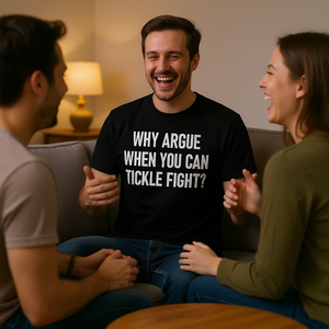 Perché discutere quando si può provocare e scherzare? T-shirt a maniche lunghe sarcastica. - Product Image 3