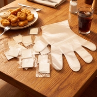 Protection sanitaire sans latex, 100 paires/sac, gants en PE scellés individuellement pour salon et coloration des cheveux