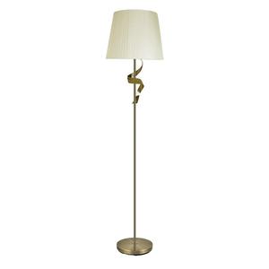 Lámpara de pie, soporte E27, cuero, pantalla beige, dimensiones 162x38x38 cm, ideal para iluminación decorativa y ambientación en - Product Image 1