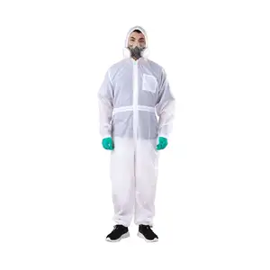 100% Polyester Nylon Anti-Statische Spray Foam Overall Herbruikbare Witte Schilders Verf Overalls