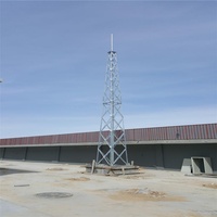 Torre de Protección Contra Rayos Monopolar Galvanizada en Caliente, Resistente, para Telecomunicaciones, con Tubo Único
