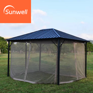 Fabbrica all'ingrosso Custom alluminio antipioggia Business Gazebo baldacchino con tenda pubblicità Pergola personalizzabile - Product Image 5