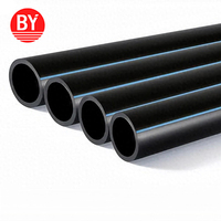 Vente en gros de tuyaux flexibles en PE100 HDPE noir PN16 Tubes d'irrigation à eau 63mm 75mm 90mm 110mm 125mm 140mm 160mm à vendre