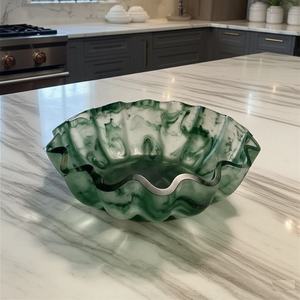Tazón de Resina para Servir Ensaladas, Tazón Decorativo de Resina Epoxi para Mesa, Pieza de Alta Calidad, Embalaje Personalizado - Product Image 1