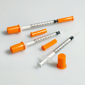 Jeringa de insulina desechable de seguridad con cabeza delgada naranja de 29G, 30G, 31G, 6MM, 8MM, 13MM, 0.3ML, 0.5ML, 1ML con aguja para uso médico en diabetes - Product Image 4