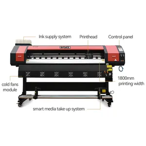 Impresora de sublimación de inyección de tinta de gran formato 1,8 M 6 pies para máquina de impresión de vasos de ropa