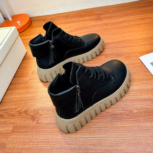 Stivali alla moda da <span class=keywords><strong>donna</strong></span> 2024 nuove scarpe bianche con suola spessa e casual alte da <span class=keywords><strong>donna</strong></span> versatili stivaletti casual da <span class=keywords><strong>donna</strong></span> - Product Image 6