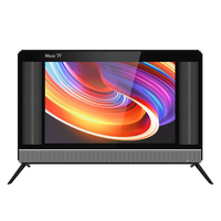 Televisor LED LCD de 17 19 21.5 24 Pulgadas, Pantalla Plana, Doble Cristal, Televisor Digital DVB T2/S2, Televisor Normal para Uso Doméstico