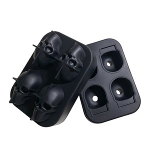 Stampo per Ghiaccio in Silicone a 4 Cavità a Forma di Scheletro, Ecologico, Facile da Usare, per Gelati Fai-da-Te, Uso Domestico e Ristorante, Strumento per Congelamento Sferico - Product Image 2