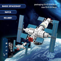 LELE BROTHER 8858-97 Série de modèles de briques de construction pour adultes sur le thème de l'aviation spatiale, de la ville spatiale et de la station spatiale