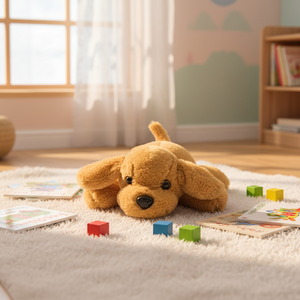Jouets pour chiots en <span class=keywords><strong>peluche</strong></span> de polyester super doux, écologiques, <span class=keywords><strong>anti</strong></span>-<span class=keywords><strong>anxiété</strong></span>, pour un sommeil réparateur et apaisant - Product Image 4