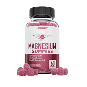 2023 hot product 60 Vegan Magnesium Gummies for Sleep Stress Calming Supplements Magnesium gummy