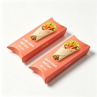 Boîtes en papier jetables pour shawarma en gros avec ouverture facile – Emballages pour poulet rôti à emporter – Emballages pour restauration rapide