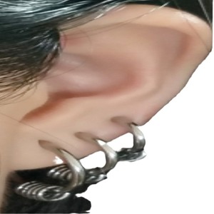 Hoop <b>Earrings</b> Zinc Alloy Round <b>Clip</b> <b>On</b> Unisex Fashion Jewelry 0205 - Product Image 5