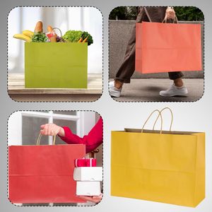 Bolsa de Papel Kraft Multicolor, Bolsa de Regalo Gruesa, Bolsa de Papel para Envolver Regalos y Compras - Product Image 3