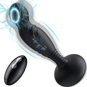 Vibrateurs anaux télécommandés Sex toy masculin Masseur de prostate point <span class=keywords><strong>G</strong></span> Plug anal vibrant à chocs électriques pour hommes Gay Women - Product Image 1