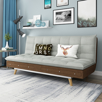 Sofá Cama para Sala de Estar, Diseño Simple, 1.2 m de Ancho, Sofá Cama Plegable, Sofá de Pared de 3 Plazas con Patas de Metal